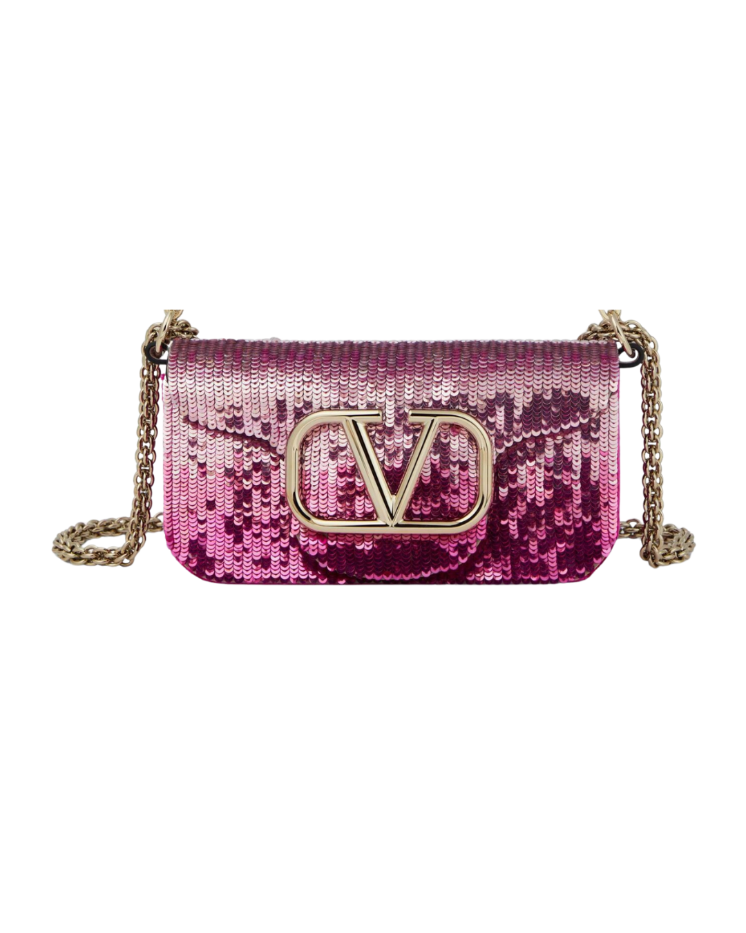 Valentino Garavani Vlogo Loco Flap Shoulder Embellished Embroidered Leather Pink Satin Clutche & Pouche Bag (Pre-Owned)