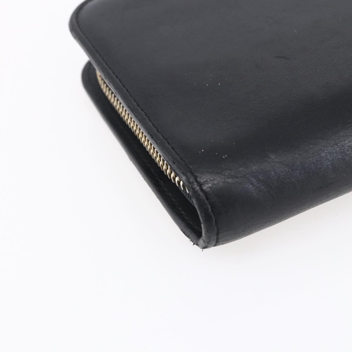 Tiffany & Co. Zip Around Leather Black Leather Wallets Accessory (Pre-Owned)