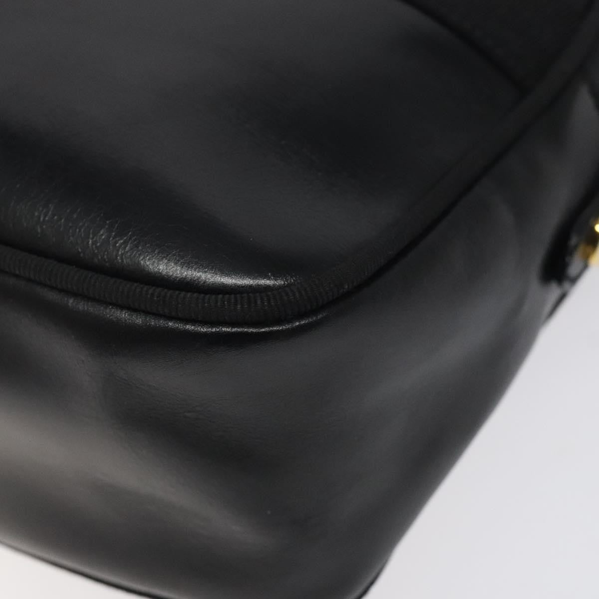 Salvatore Ferragamo Vara Bow Camera Leather Black Leather Shoulder Bag Bag (Pre-Owned)