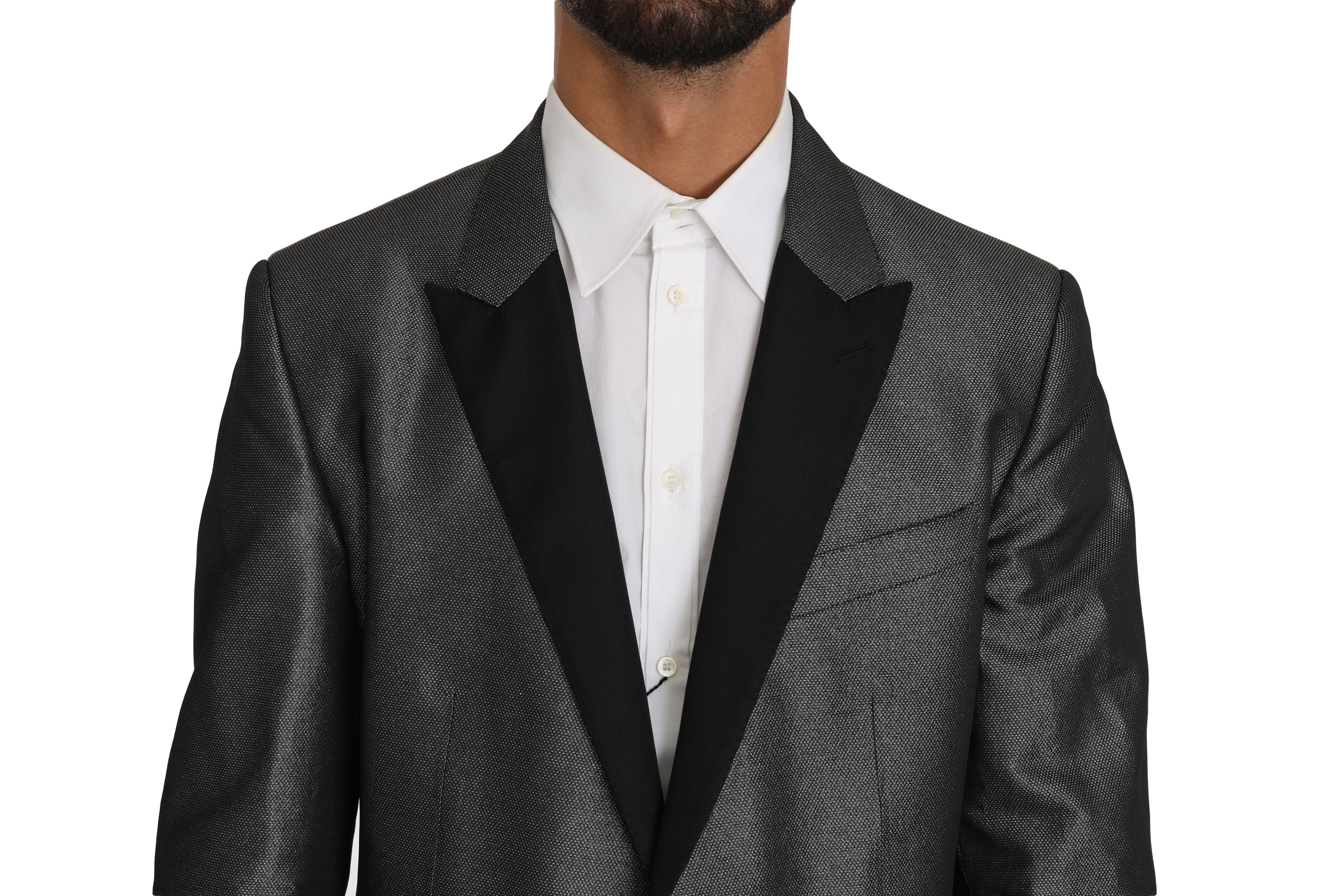 Dolce & Gabbana Gray Patterned MARTINI 2 Piece Men's Suit