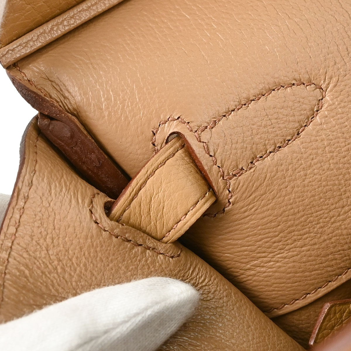 Hermes Birkin Brown Togo With Palladium Hardware Camel Leather Handbag (Pre-Owned)