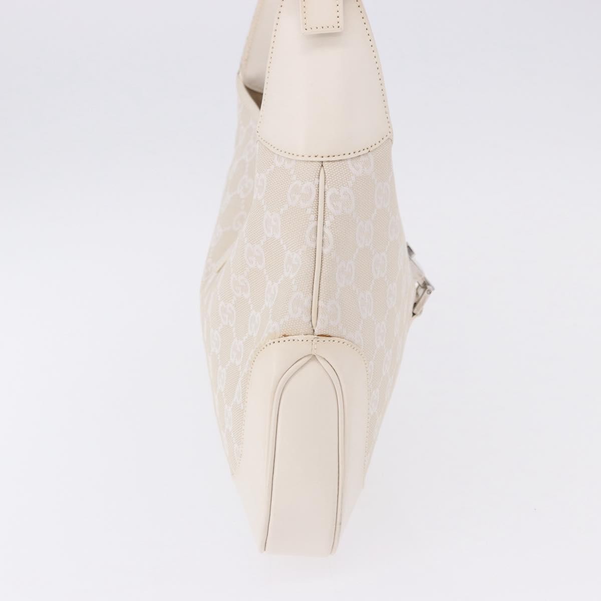 Gucci Jackie Canvas White Canvas Handbag (Pre-Owned)