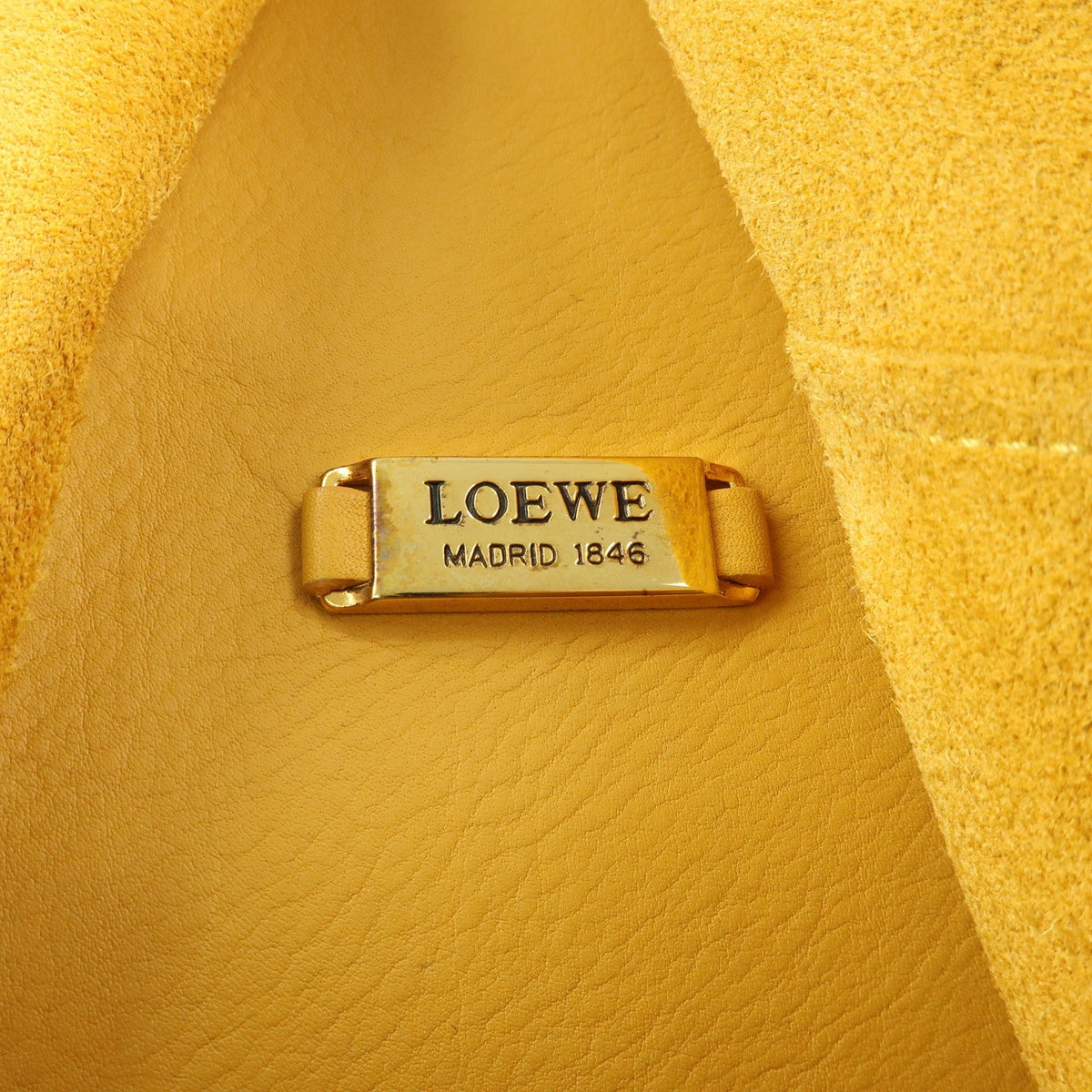 Loewe Anton Leather Yellow Leather Backpack Bag (Pre-Owned)