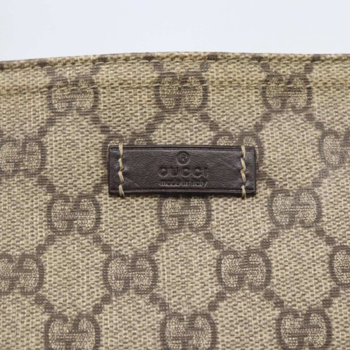 Gucci Zip Top Messenger Gg Coated Canvas Beige Canvas Shoulder Bag Bag (Pre-Owned)