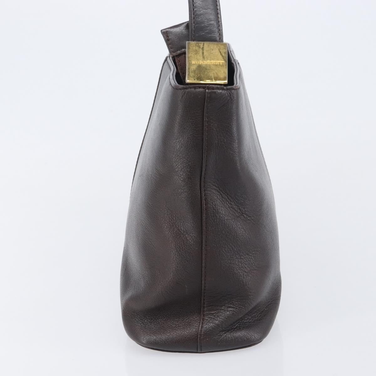 Burberry Shoulder Bag Leather Brown Leather Shoulder Bag Bag (Pre-Owned)
