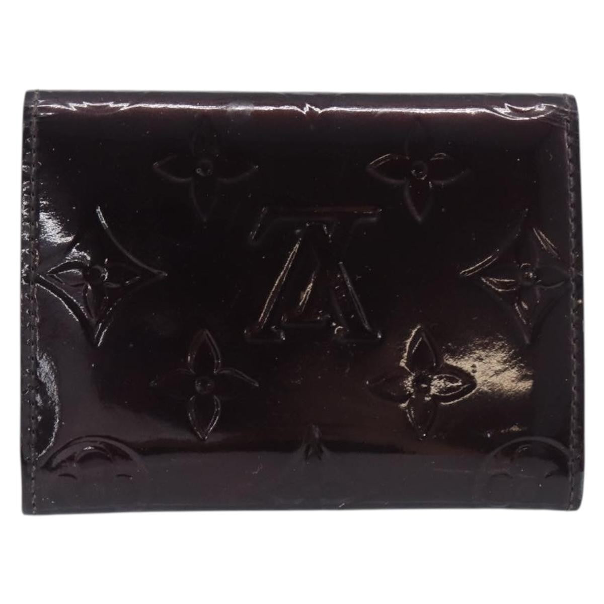 Louis Vuitton Elise Monogram Vernis Burgundy Patent_Leather Wallets Accessory (Pre-Owned)