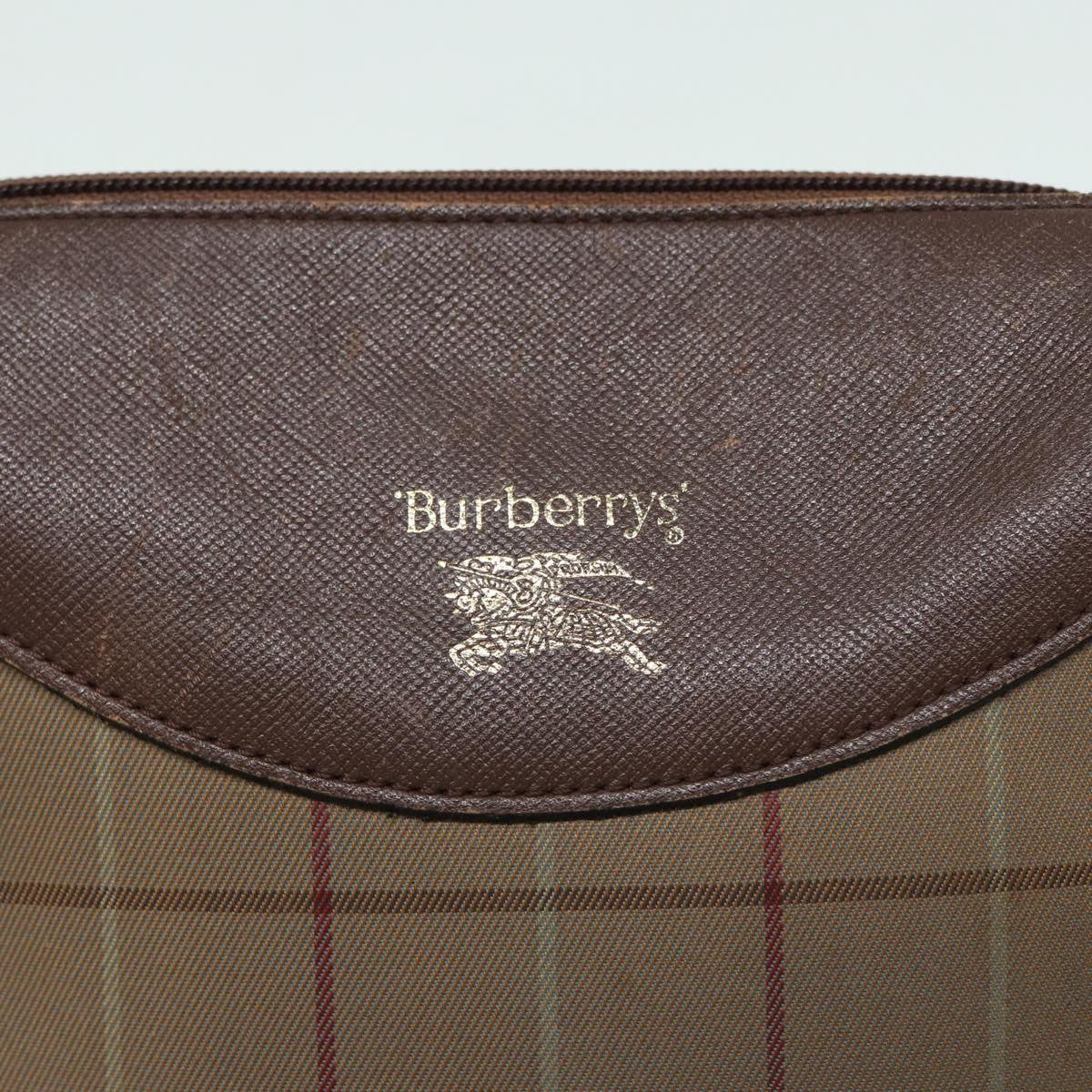 Burberry Nova Check Canvas And Leather Beige Canvas Shoulder Bag Bag (Pre-Owned)