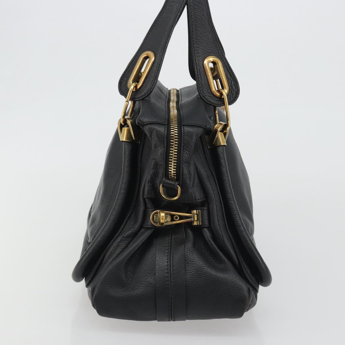 Chloe Paraty Quilted Leather Black Leather Handbag (Pre-Owned)