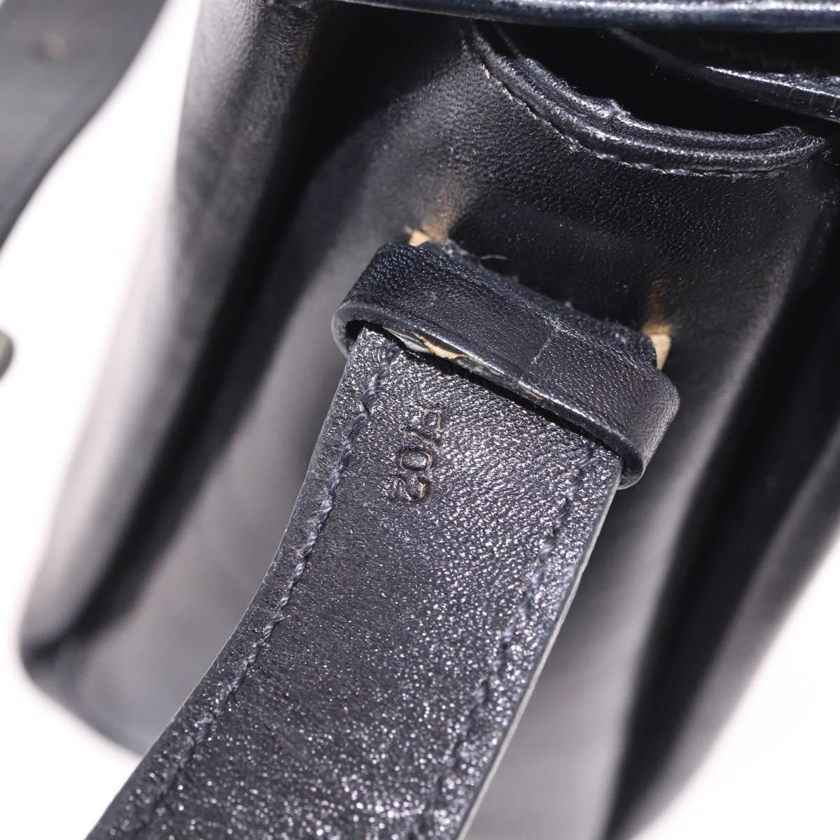 Celine Shoulder Leather Black Leather Shoulder Bag Bag (Pre-Owned)