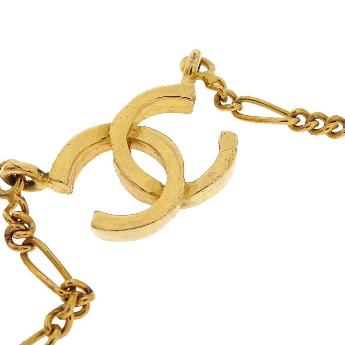 Chanel Quilted Cc Pendant Chain Metal Gold Gold_Plated Necklace Jewelry (Pre-Owned)