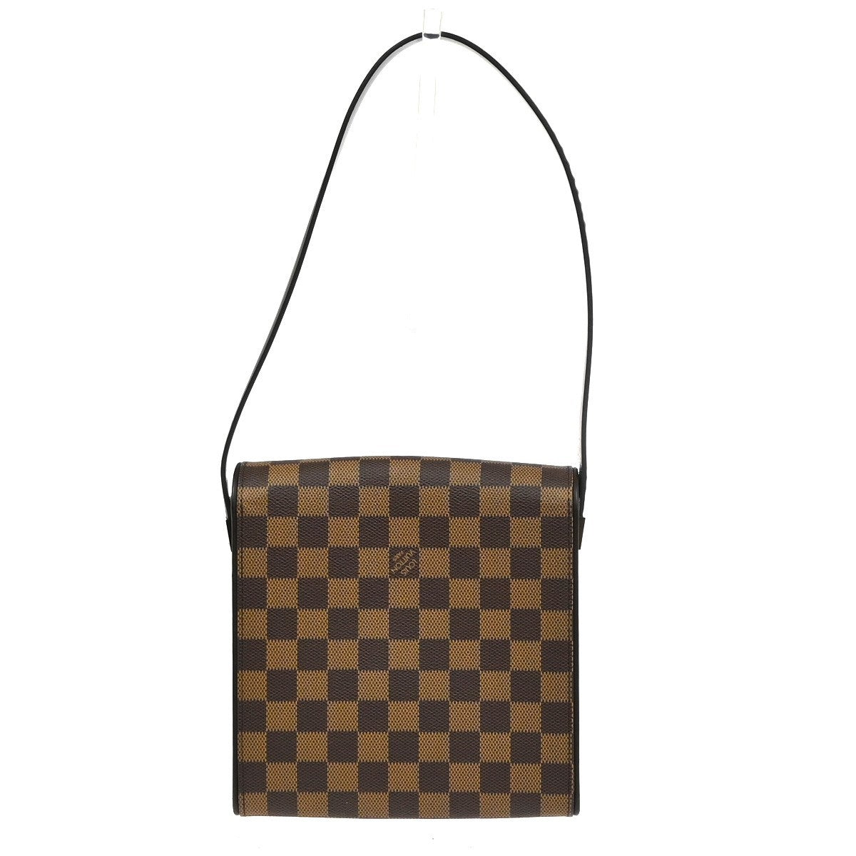 Louis Vuitton Tribeca Carre Damier Ebene Brown Canvas Shoulder Bag Bag (Pre-Owned)