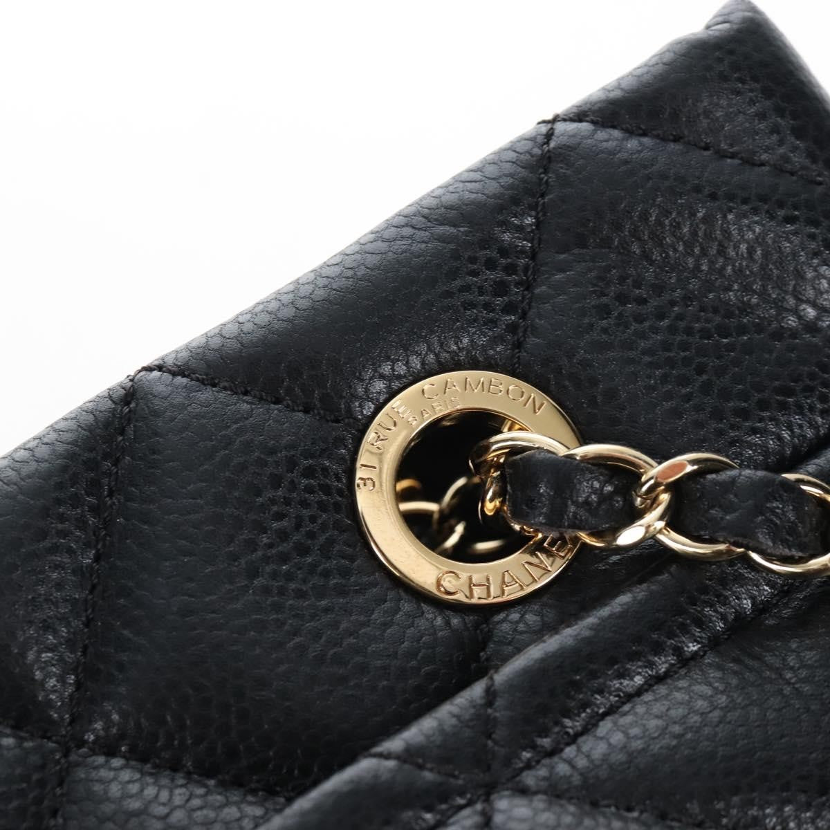 Chanel Timeless Cc Shopping Quilted Caviar Black Leather Tote Bag Bag (Pre-Owned)