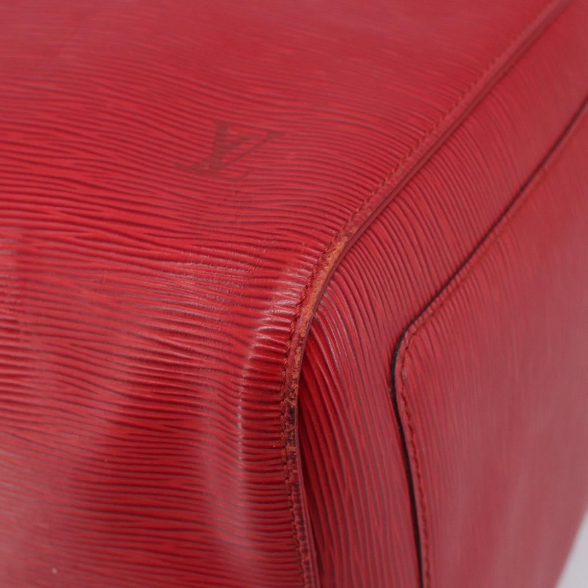 Louis Vuitton Keepall Epi Leather Red Leather Travel Bag Bag (Pre-Owned)