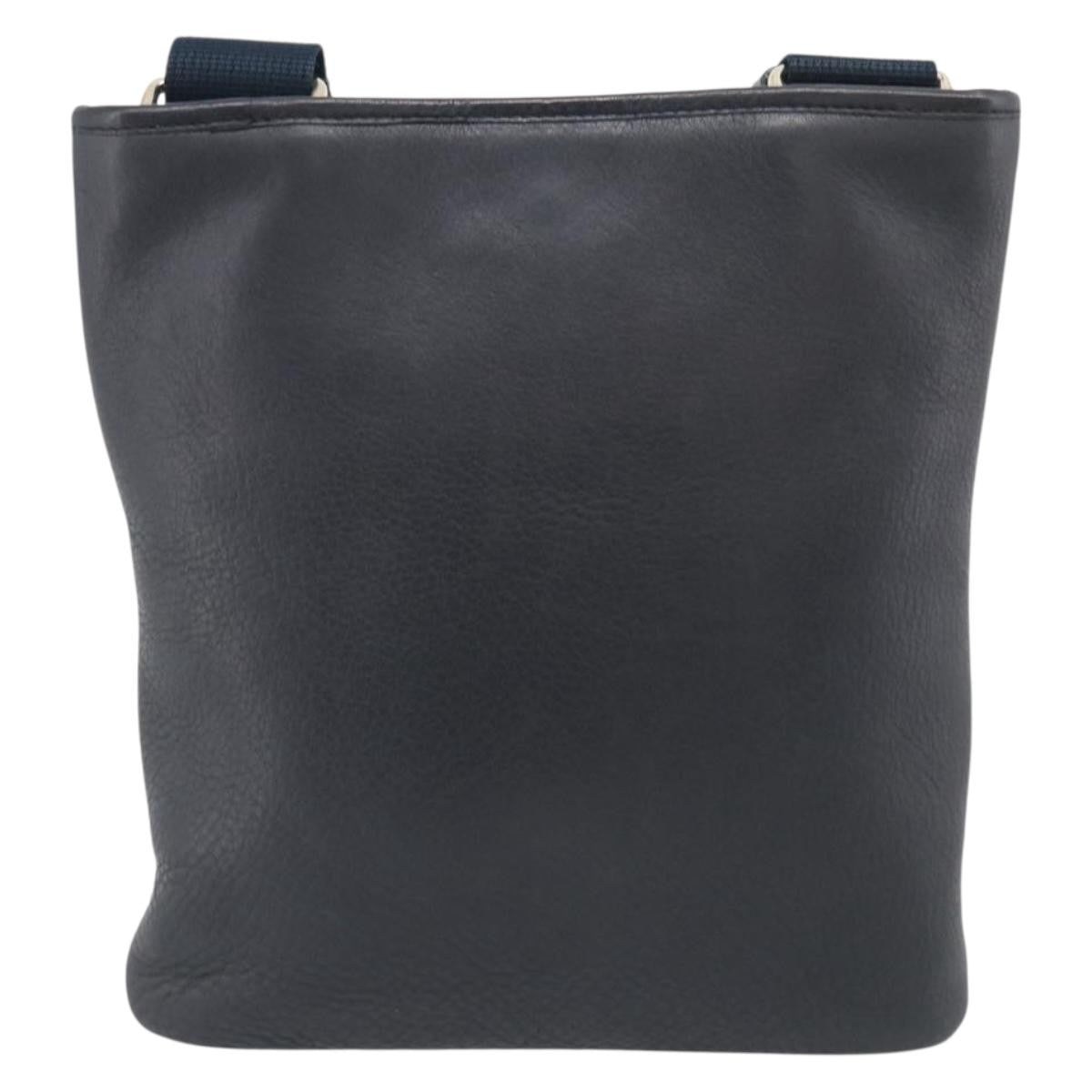 Saint Laurent Vintage Shoulder Bag Leather Black Leather Shoulder Bag Bag (Pre-Owned)