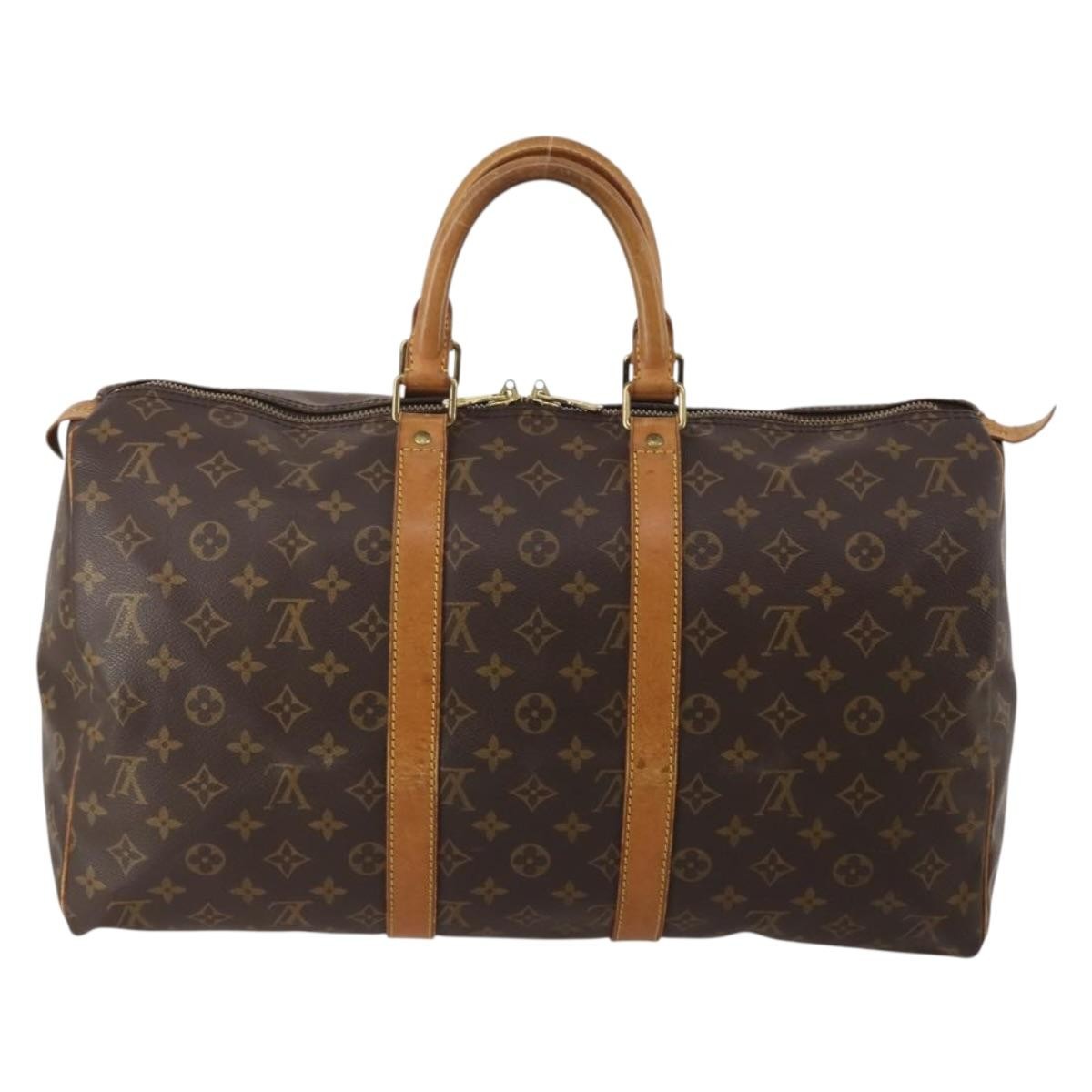Louis Vuitton Keepall Monogram Canvas Brown Canvas Travel Bag Bag (Pre-Owned)