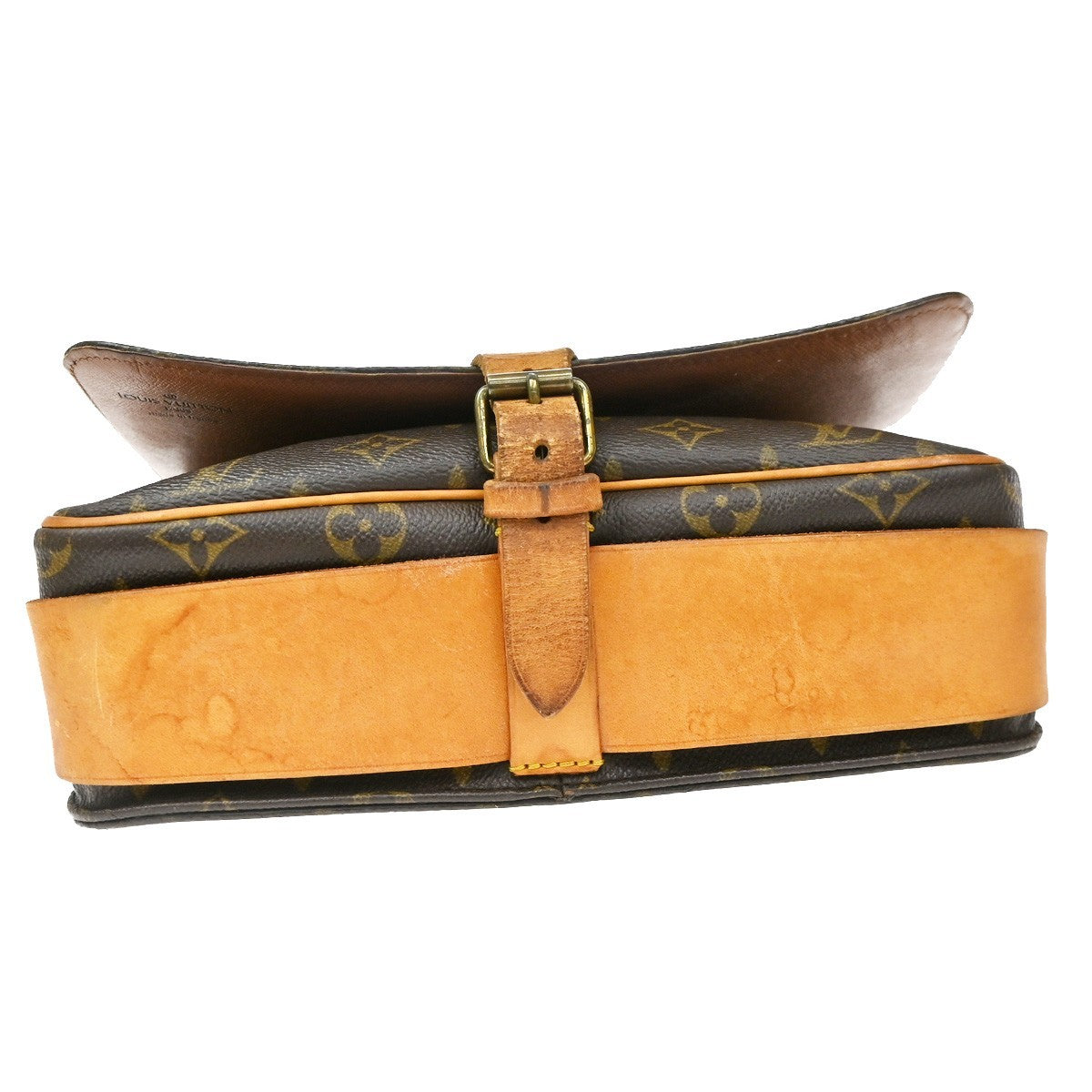Louis Vuitton Cartouchiere Monogram Canvas Brown Canvas Shoulder Bag Bag (Pre-Owned)
