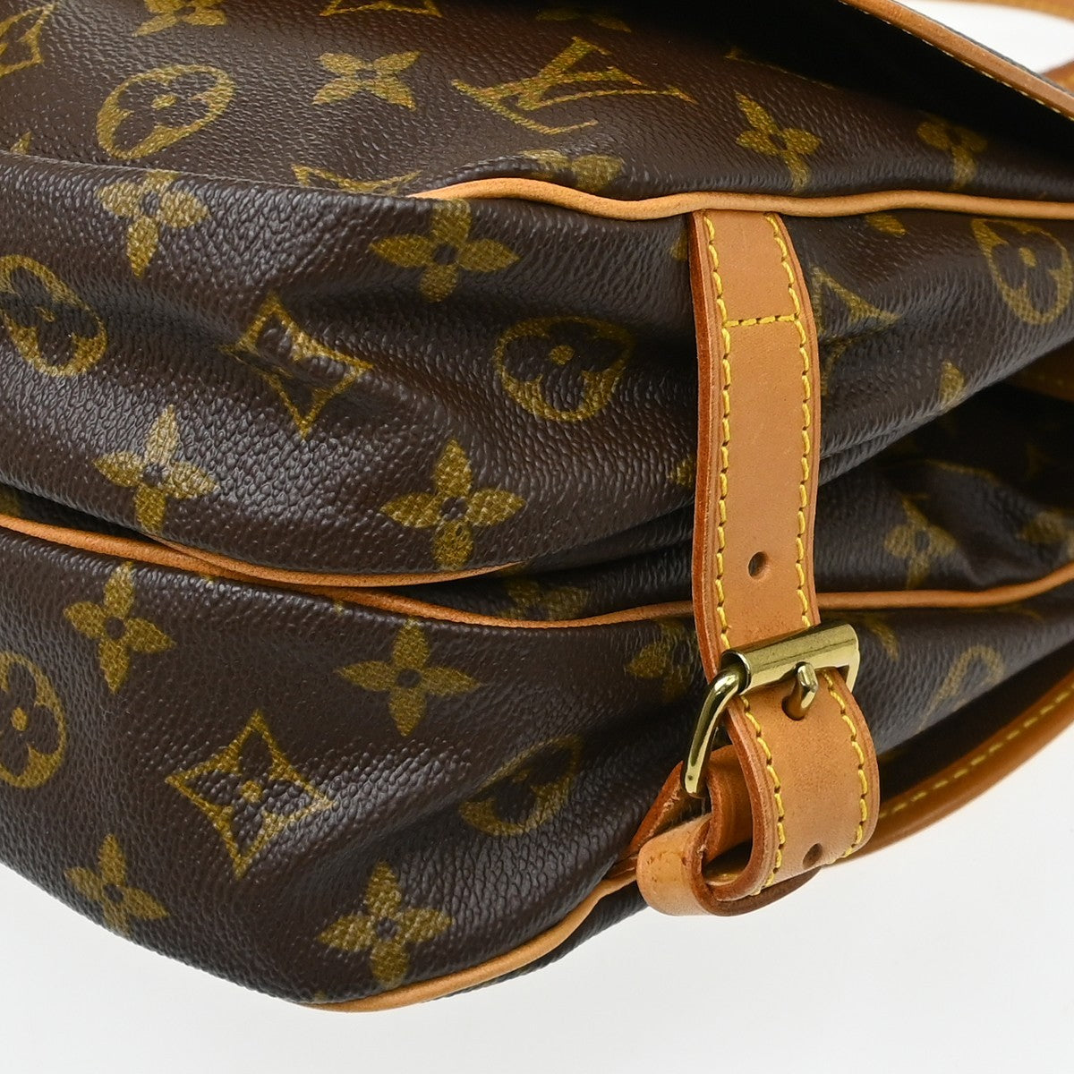 Louis Vuitton Saumur Monogram Canvas Brown Canvas Handbag (Pre-Owned)