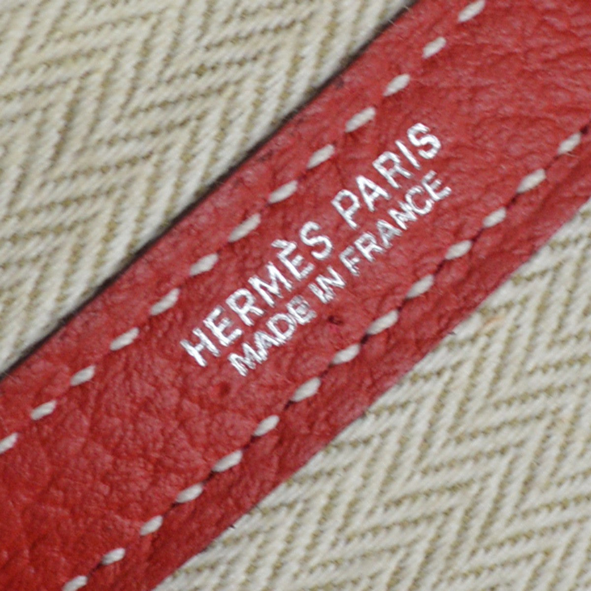 Hermes Garden Party Leather Burgundy Leather Tote Bag Bag (Pre-Owned)