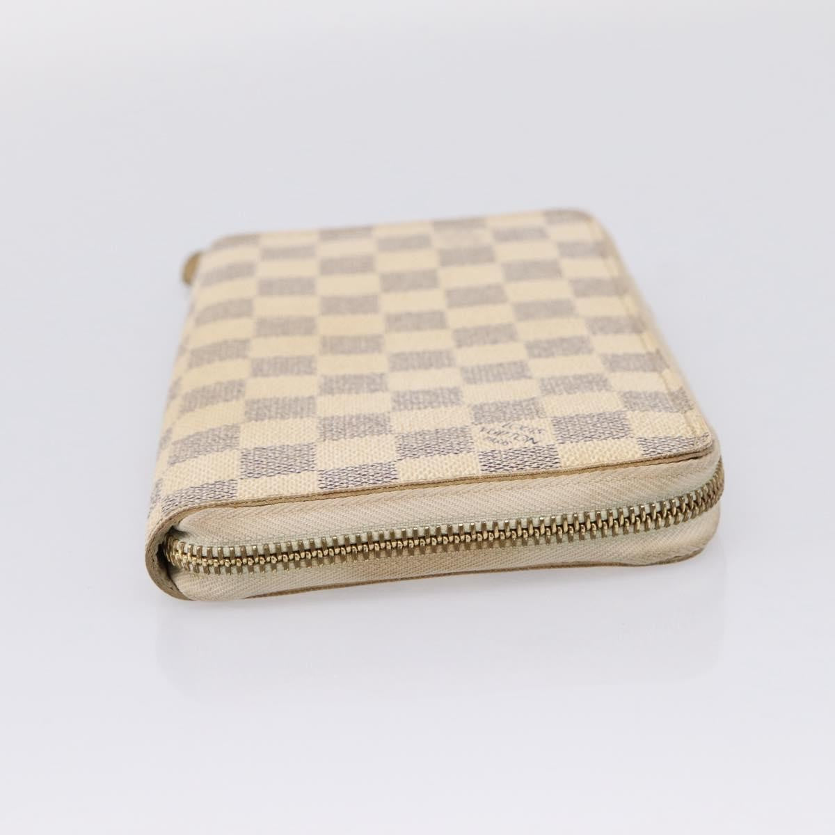 Louis Vuitton Zippy Organizer Damier White Canvas Wallets Accessory (Pre-Owned)