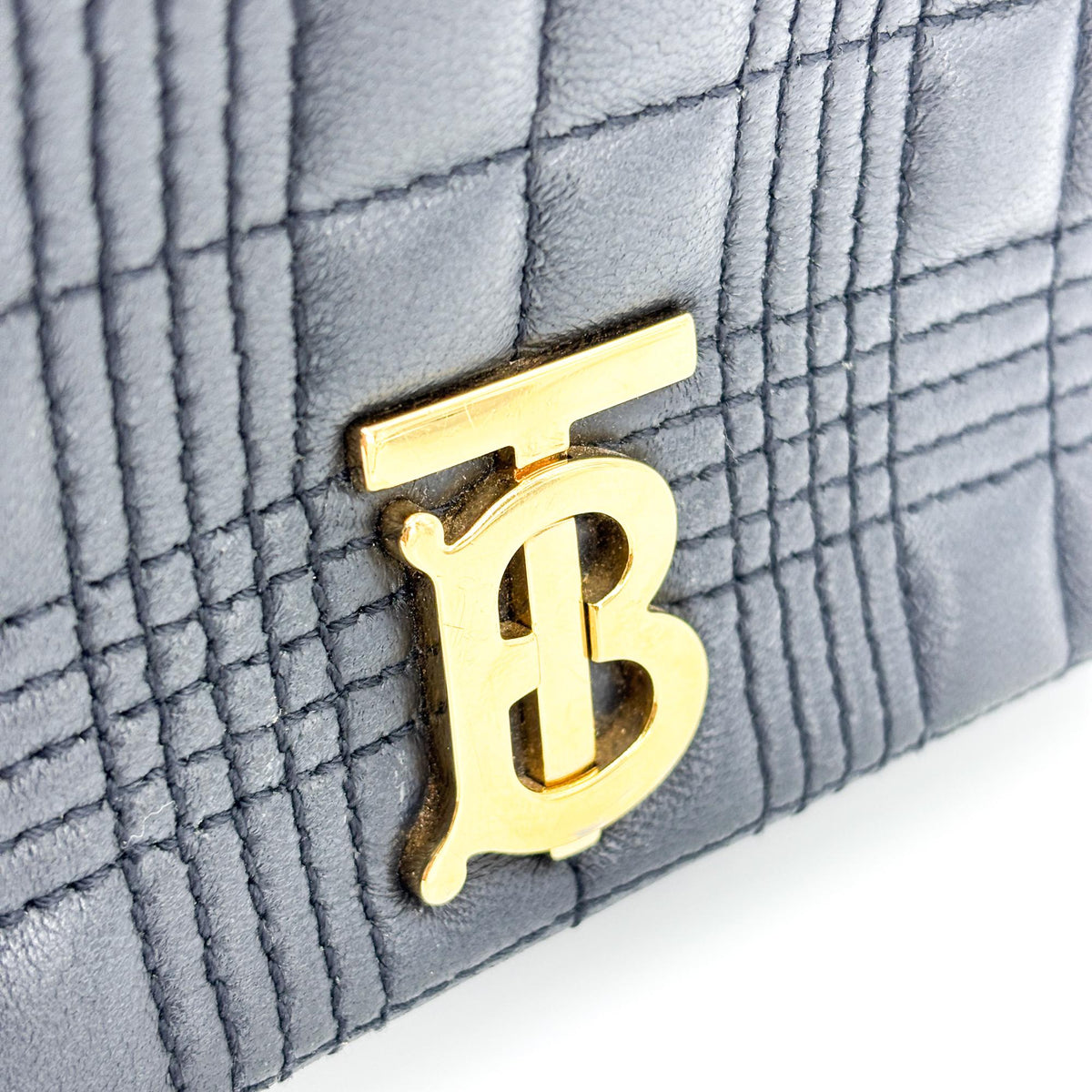 Burberry Lola Bum Quilted Lambskin Black Leather Handbag (Pre-Owned)