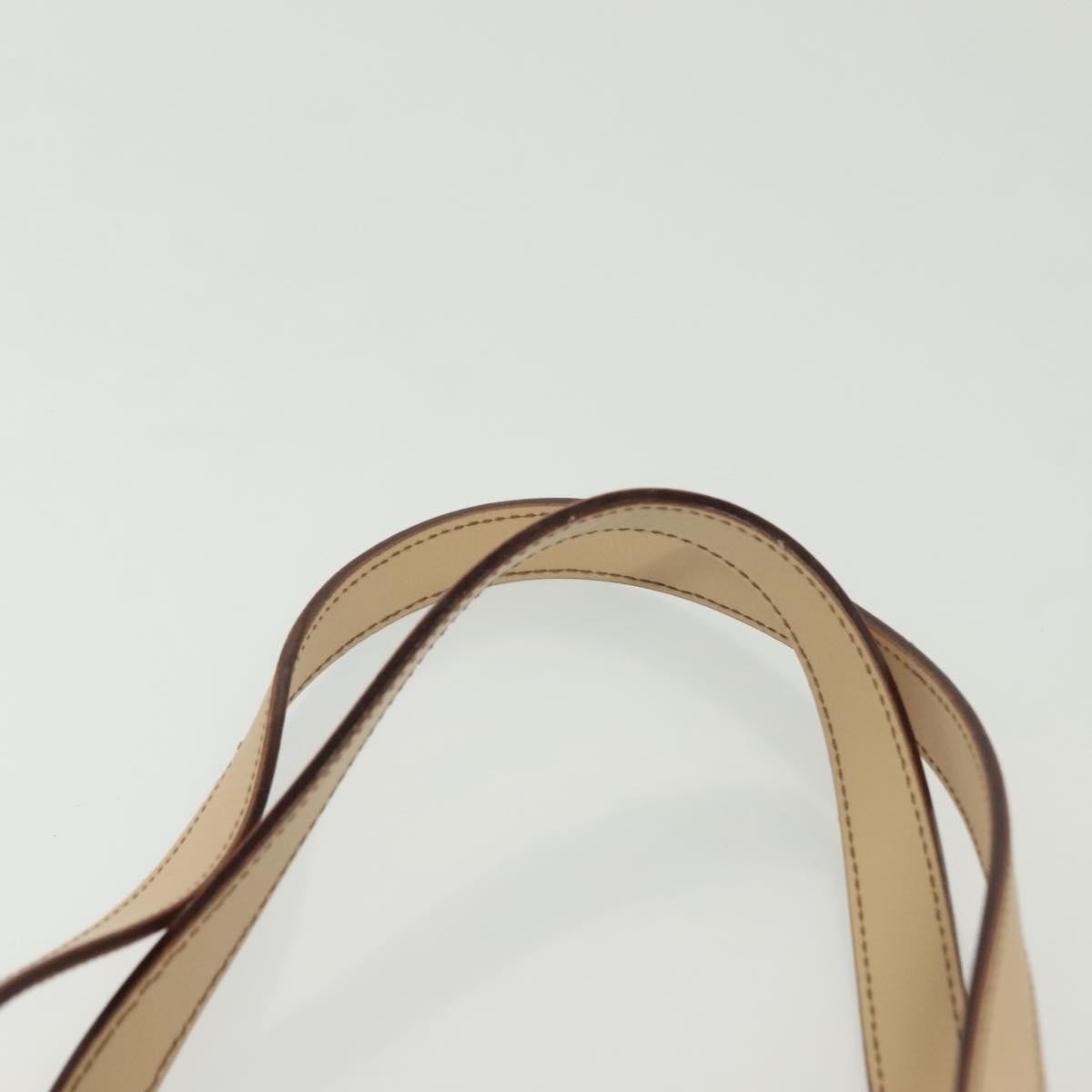 Salvatore Ferragamo Gancini Tote Vinyl Brown Plastic Tote Bag Bag (Pre-Owned)
