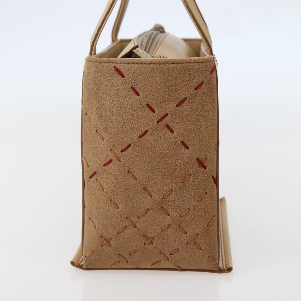 Burberry Vintage Leather Beige Leather Handbag (Pre-Owned)