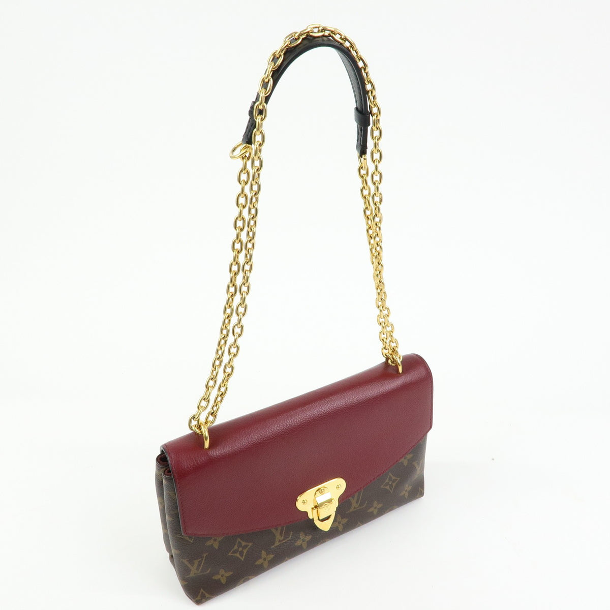 Louis Vuitton Saint Placide Monogram Canvas And Leather Brown Canvas Handbag (Pre-Owned)