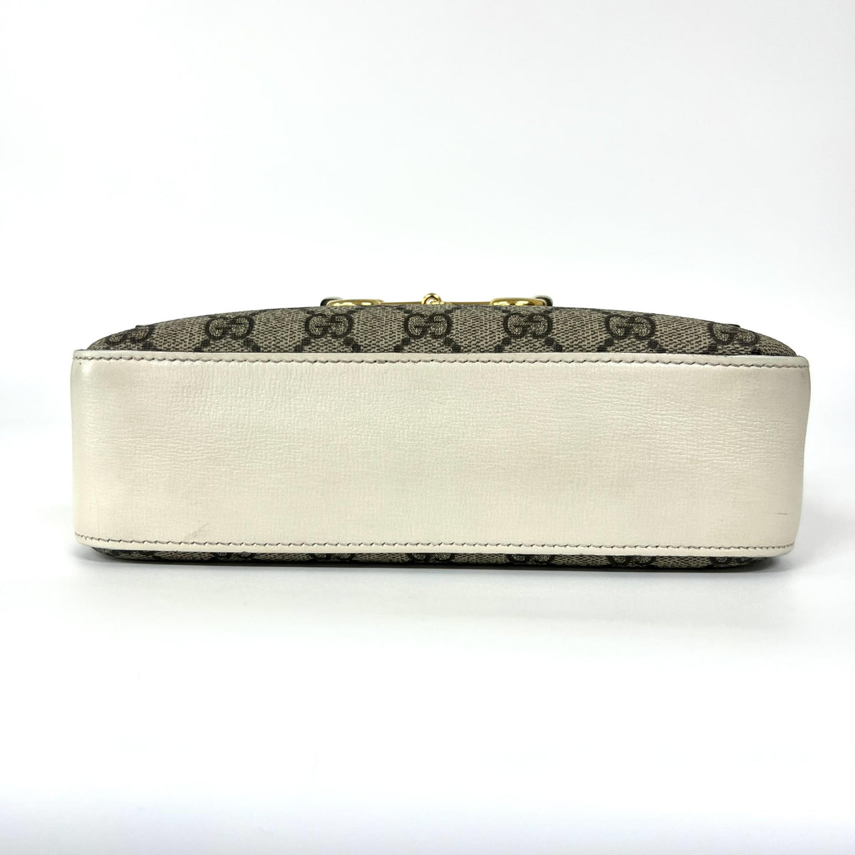 Gucci Horsebit 1955 Flap Pocket Camera Gg Coated Canvas And Leather Beige Canvas Shoulder Bag Bag (Pre-Owned)