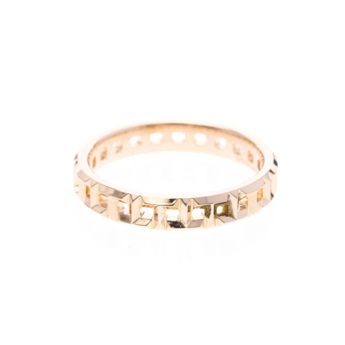 Tiffany & Co. T True 18K Yellow Gold Gold Pink_Gold Ring Jewelry (Pre-Owned)