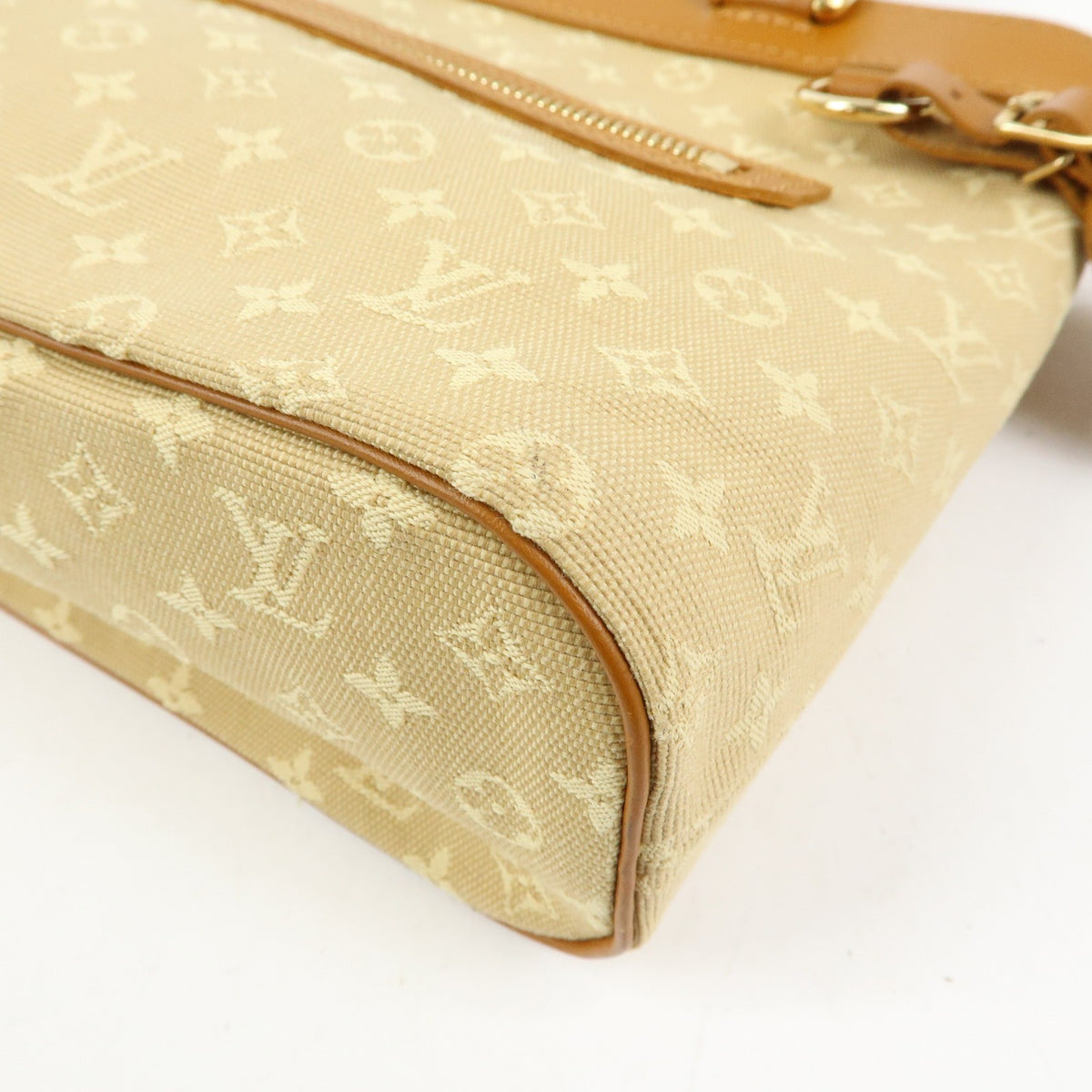 Louis Vuitton Lucille Mini Lin Beige Canvas Handbag (Pre-Owned)