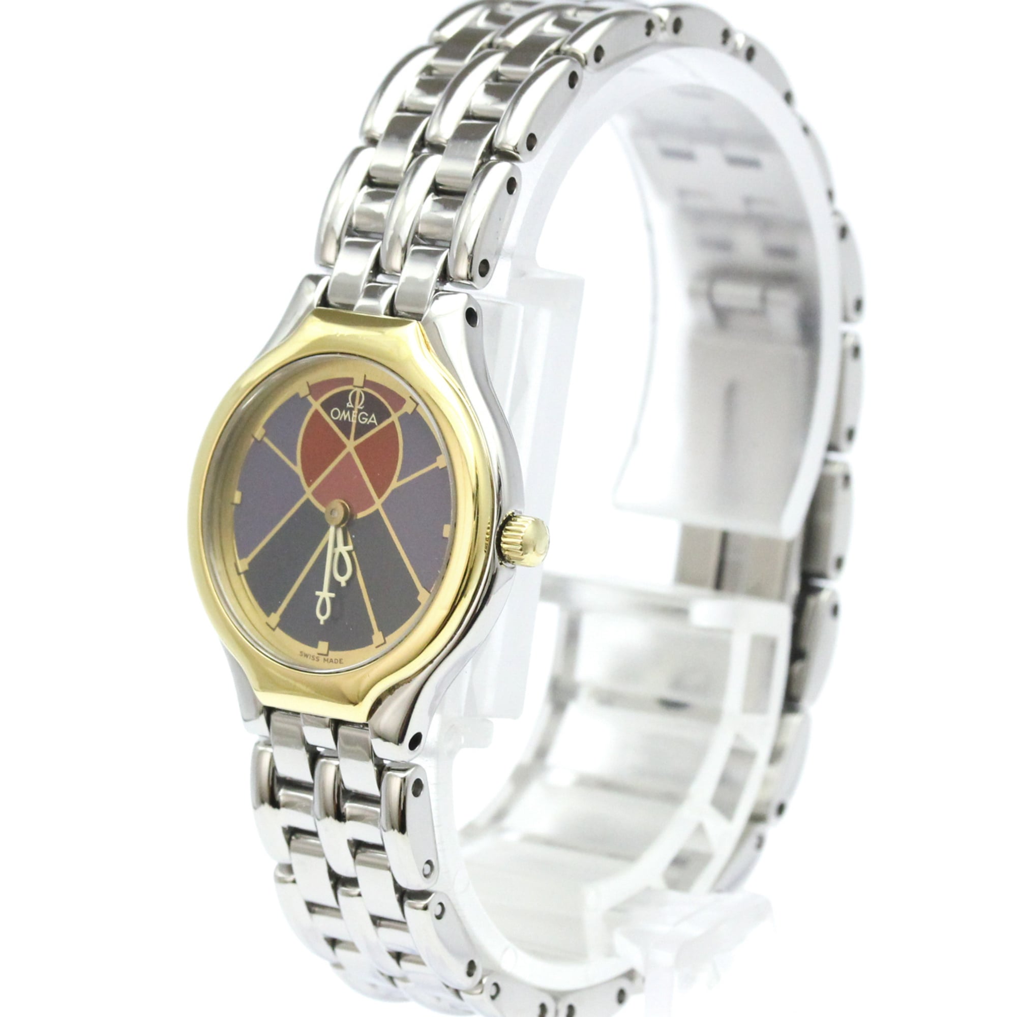 Omega De Ville Quartz Stainless Steel And Yellow Gold Watch (Pre-Owned)