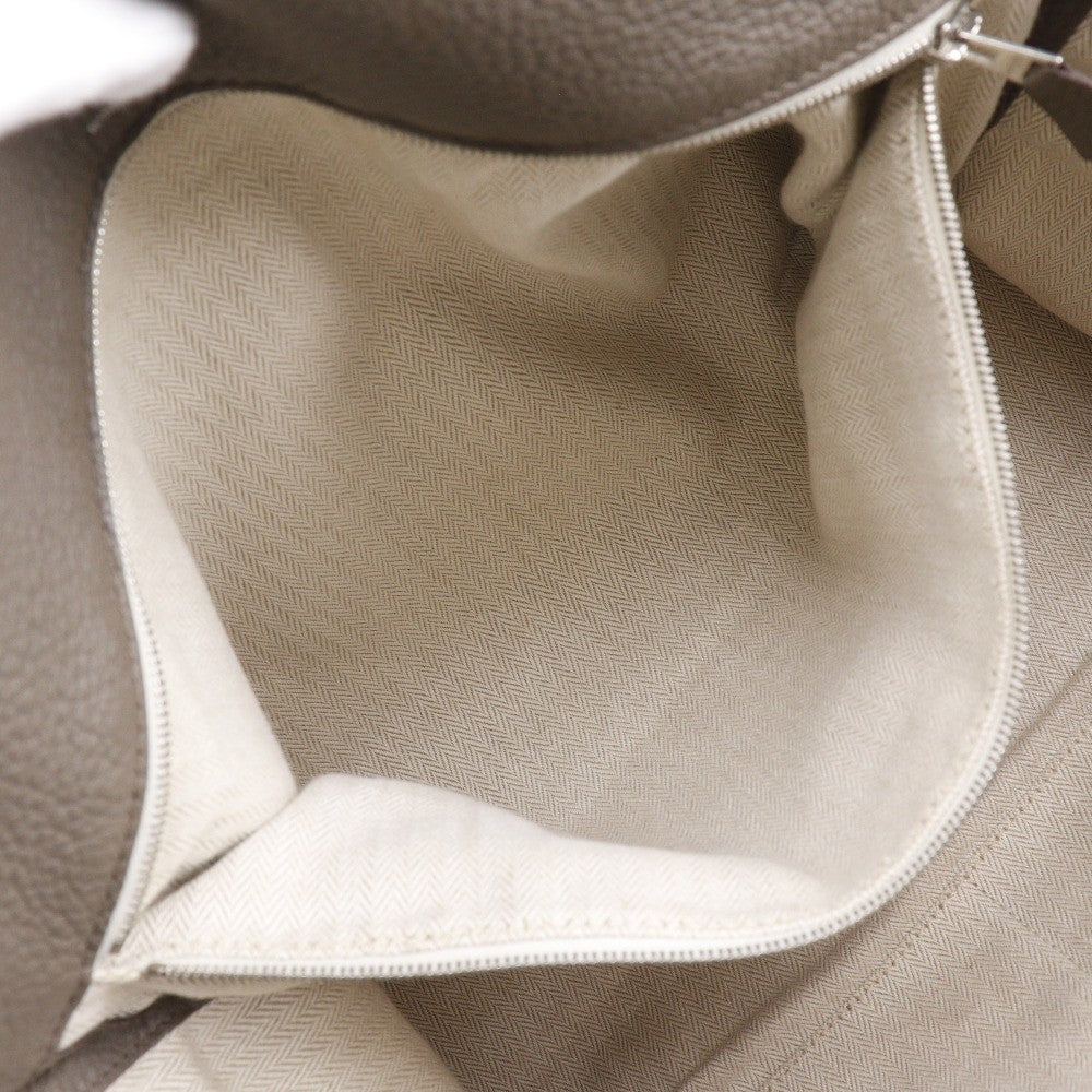 Hermes Alfred Messenger Clemence Gray Leather Shoulder Bag Bag (Pre-Owned)
