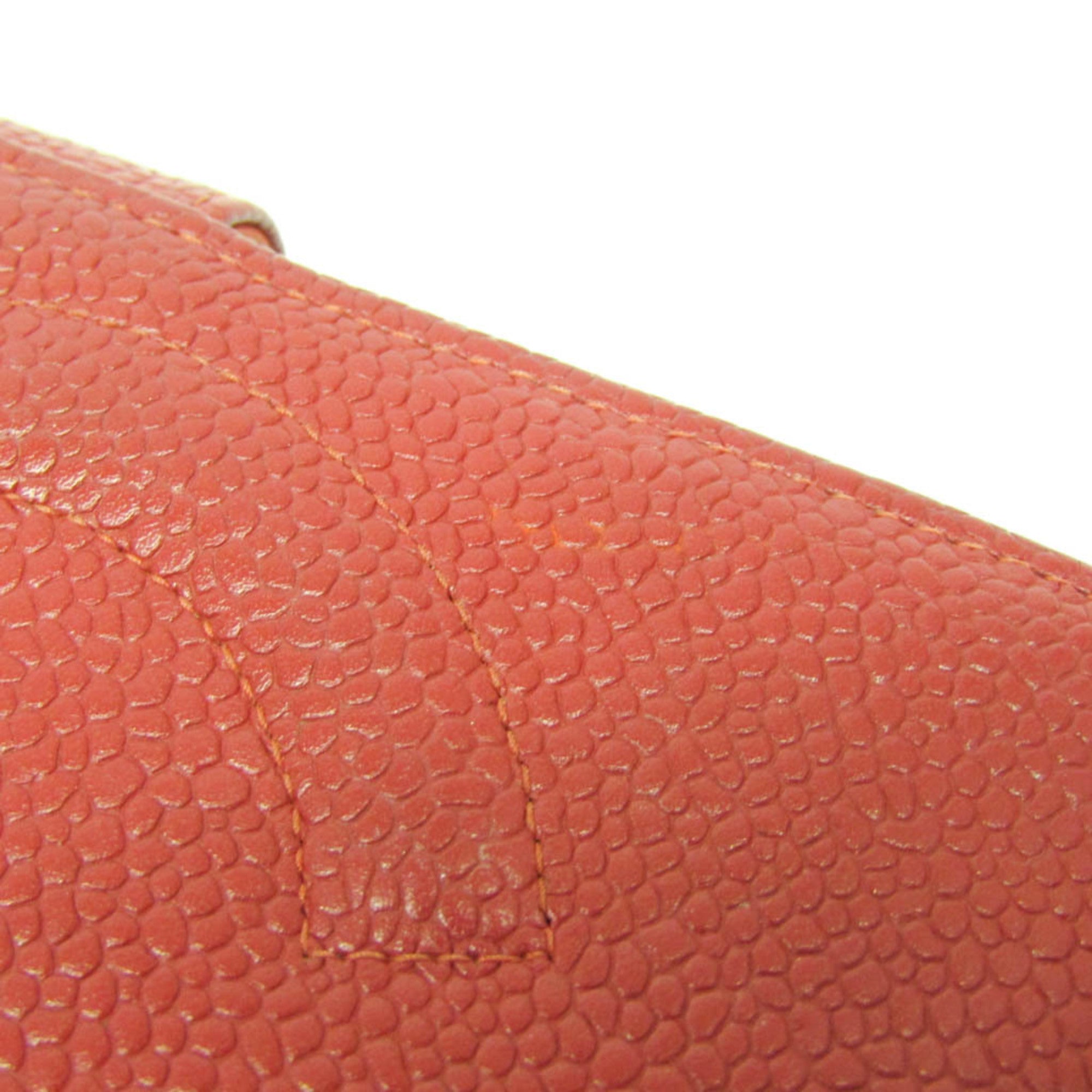 Chanel Timeless Cc French Calfskin Red Leather Wallets Accessory (Pre-Owned)