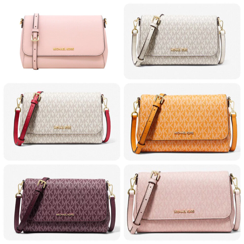 MICHAEL KORS Medium Logo Leather Convertible Crossbody Bag