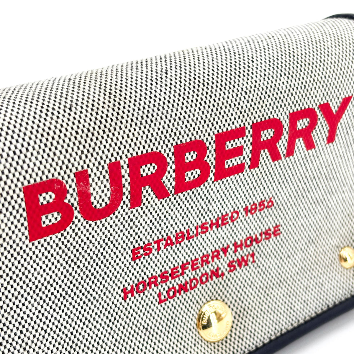 Burberry Note Canvas With Leather Black Canvas Crossbody Bag Bag (Pre-Owned)