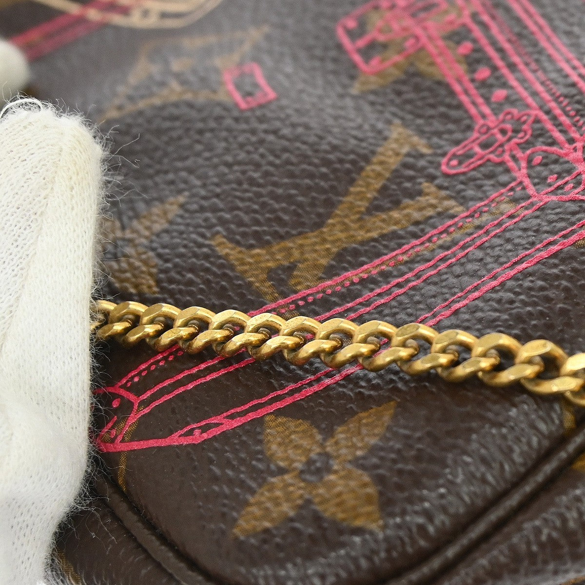 Louis Vuitton Mini Pochette Limited Brown Canvas Clutche & Pouche Bag (Pre-Owned)