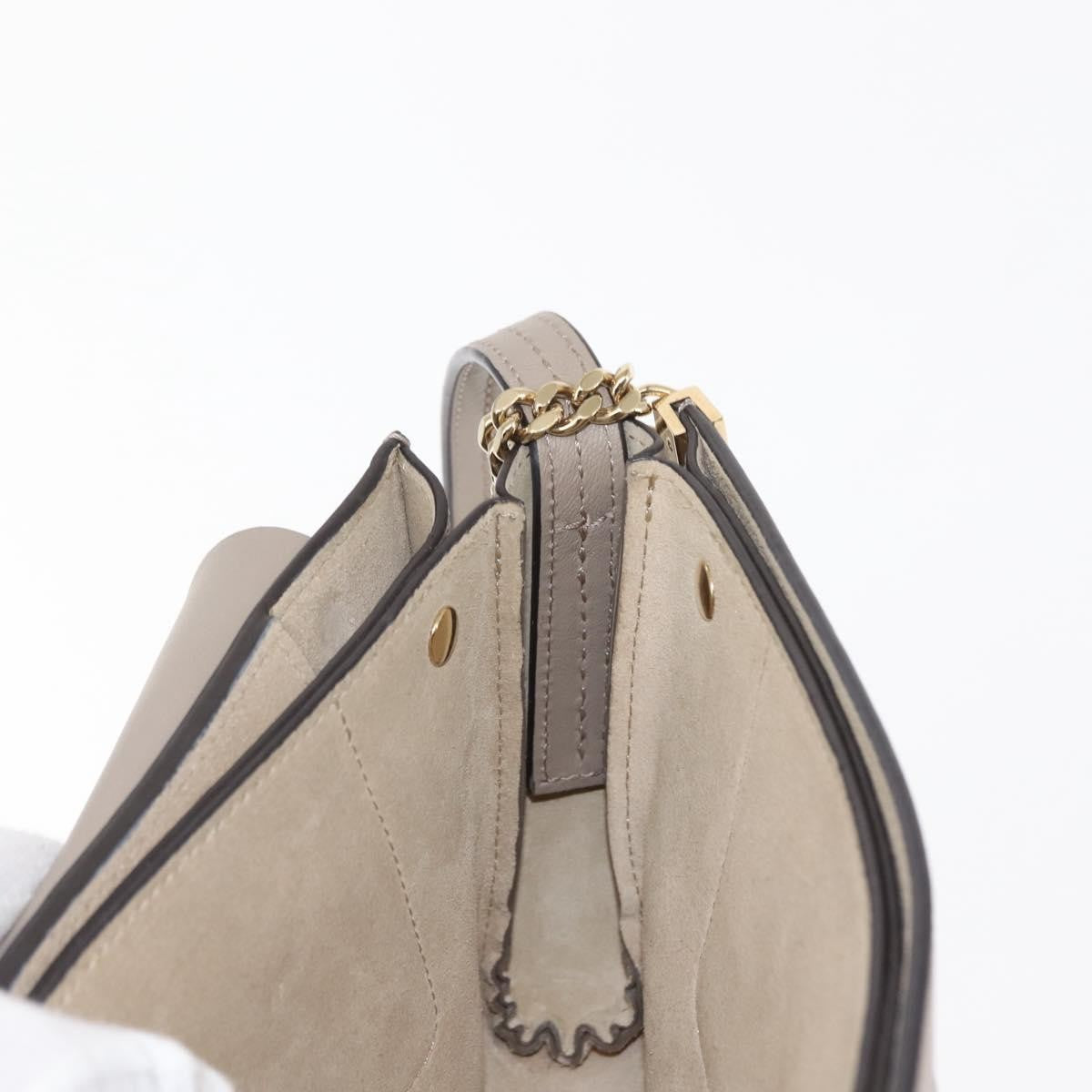 Chloe Faye Leather And Suede Beige Suede Bag (Pre-Owned)