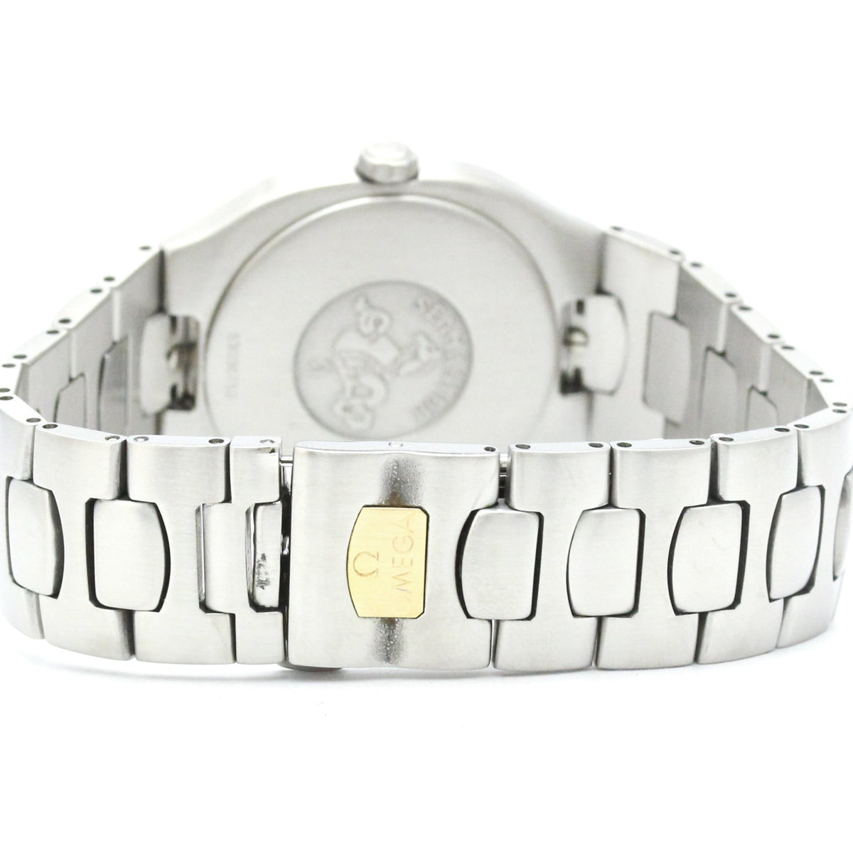 Omega Seamaster Polaris Quartz Stainless Steel With Plated Metal Watch (Pre-Owned)