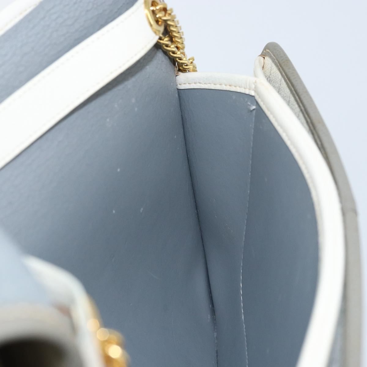 Christian Dior Vintage Honeycomb Zip Coated Canvas White Canvas Clutche & Pouche Bag (Pre-Owned)