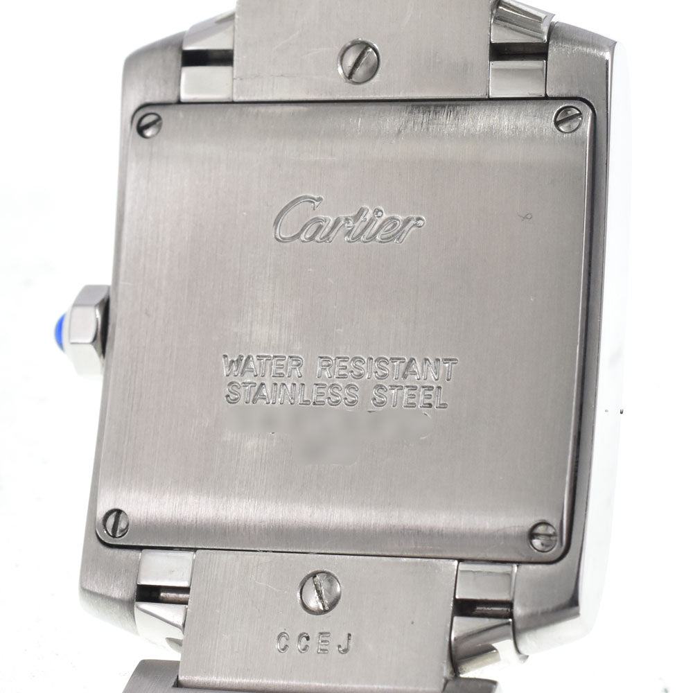 Cartier Tank Francaise Quartz Stainless Steel And Rose Gold With Mother Of Pearl Watch (Pre-Owned)