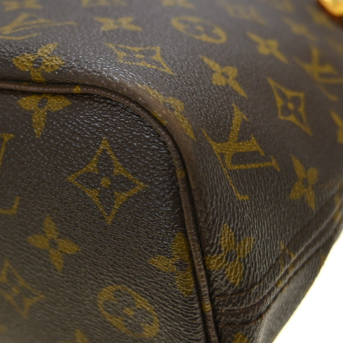 Louis Vuitton Neverfull Monogram Brown Canvas Tote Bag Bag (Pre-Owned)