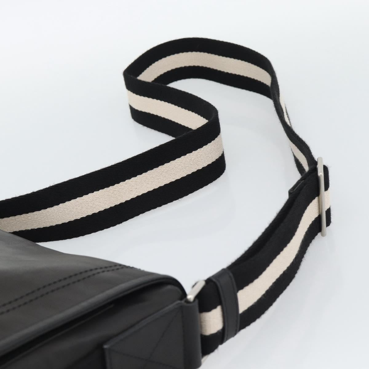 Bally Vintage Leather Black Leather Shoulder Bag Bag (Pre-Owned)