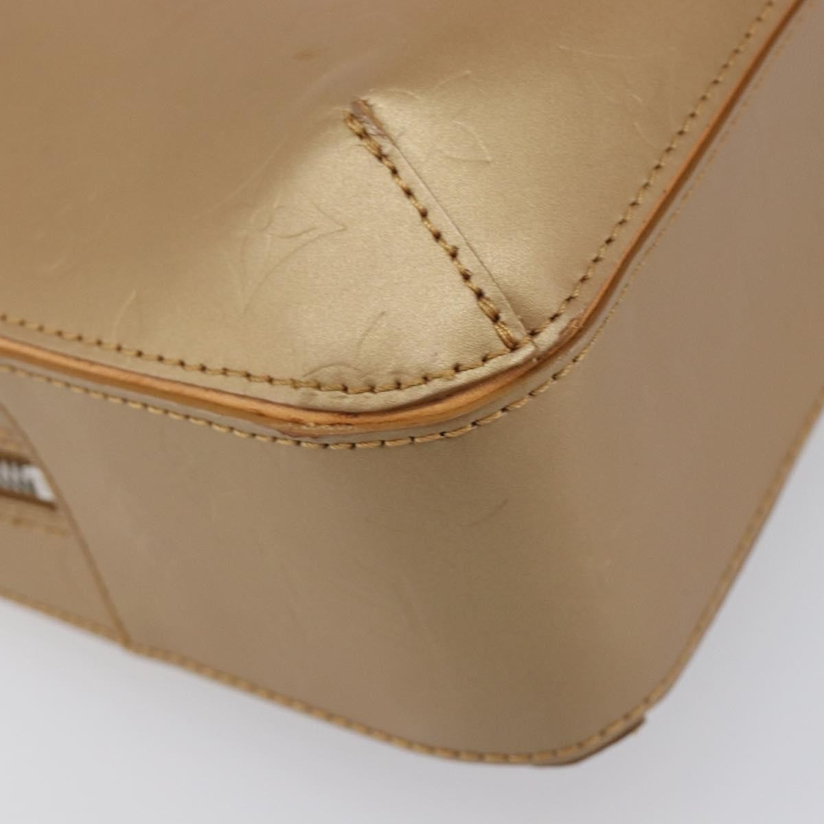 Louis Vuitton Mat Malden Monogram Vernis Beige Canvas Handbag (Pre-Owned)