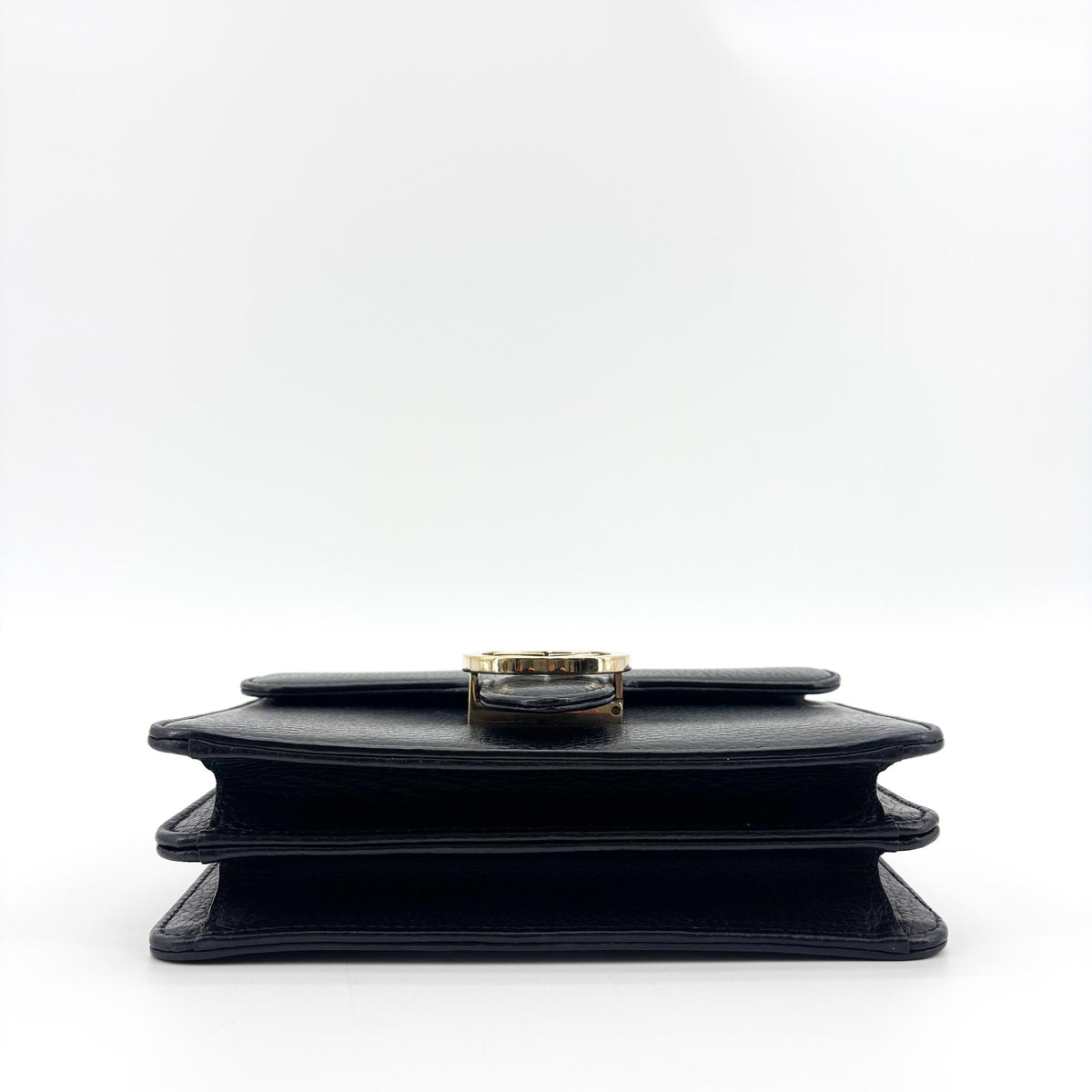 Gucci Interlocking Patent Black Leather Shoulder Bag Bag (Pre-Owned)