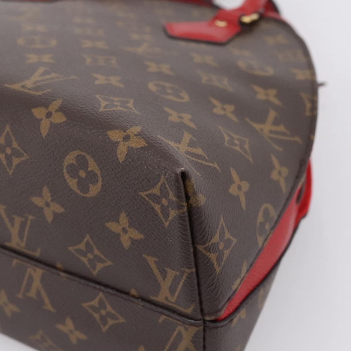 Louis Vuitton Alma Bnb Monogram Canvas With Leather Brown Canvas Handbag (Pre-Owned)
