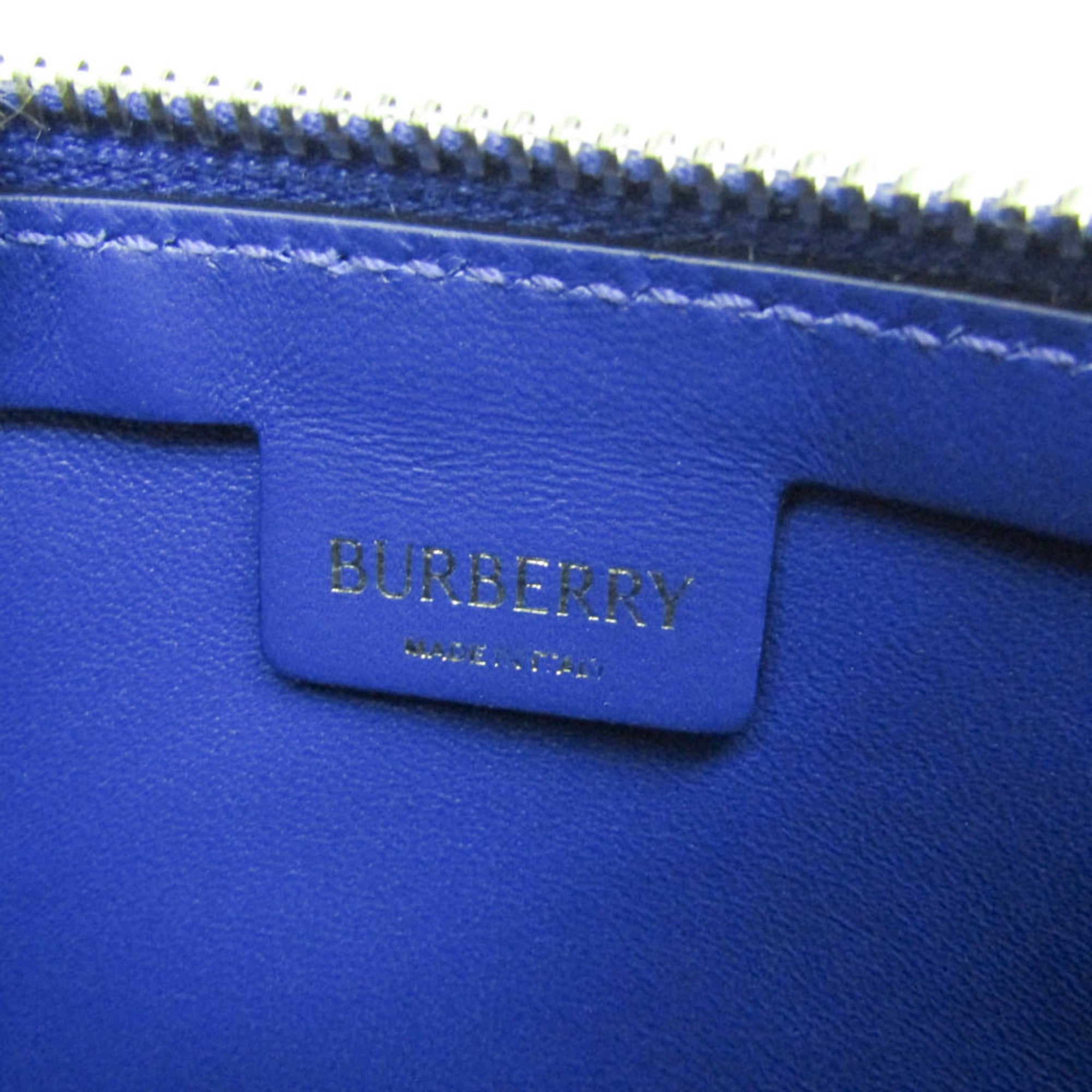 Burberry Shield Sling Leather Blue Leather Shoulder Bag Bag (Pre-Owned)