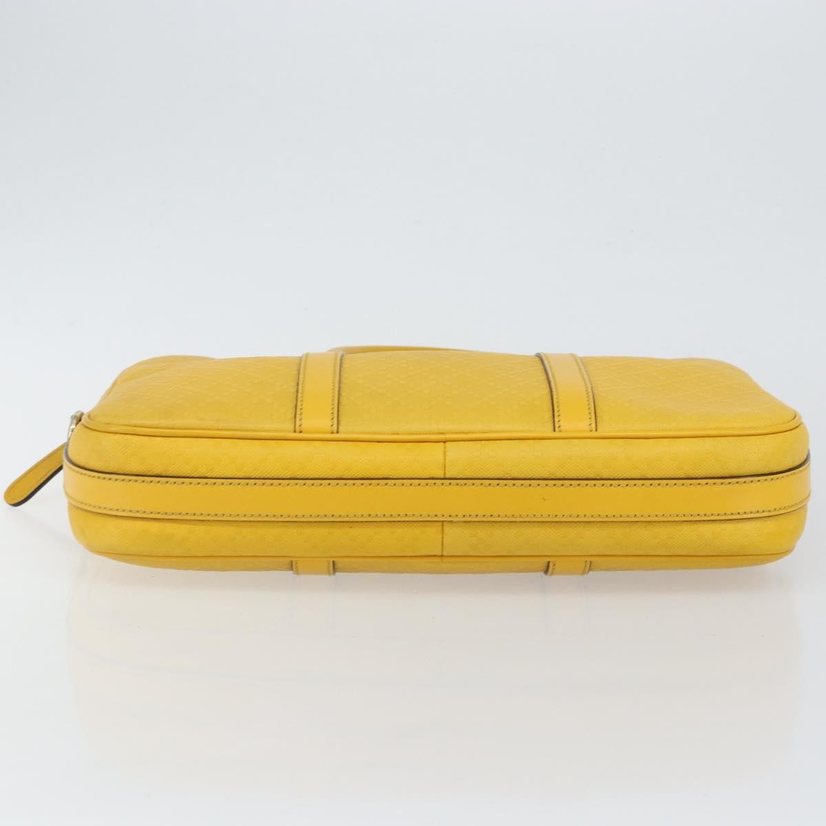 Gucci Diamante Bright Leather Yellow Leather Bag (Pre-Owned)
