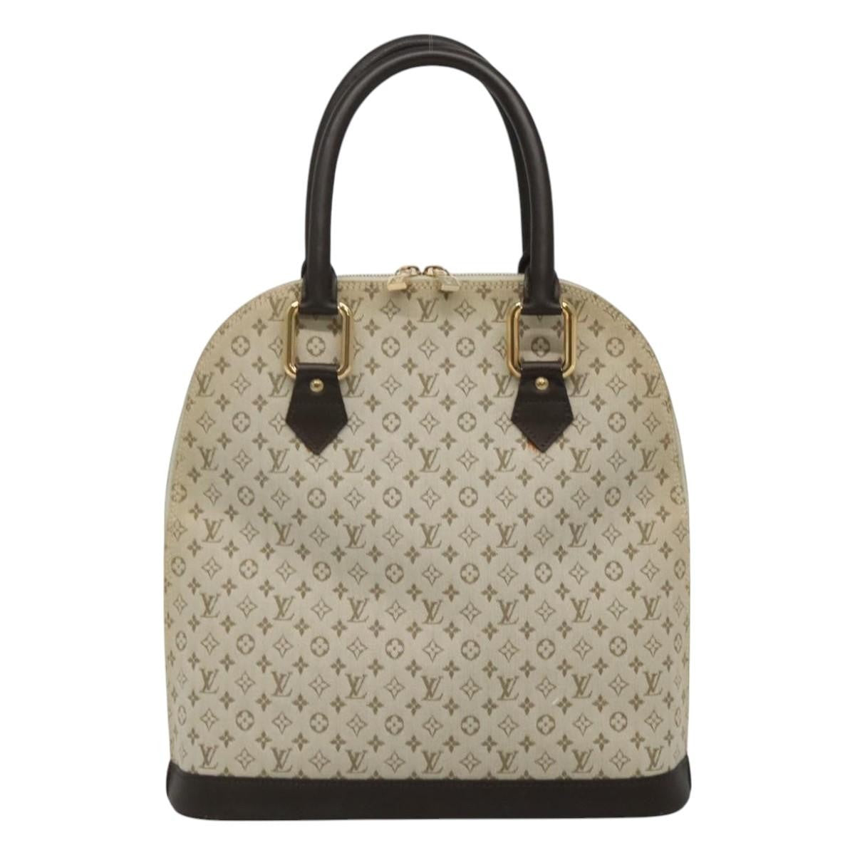 Louis Vuitton Alma Mini Lin Monogram Khaki Canvas Handbag (Pre-Owned)