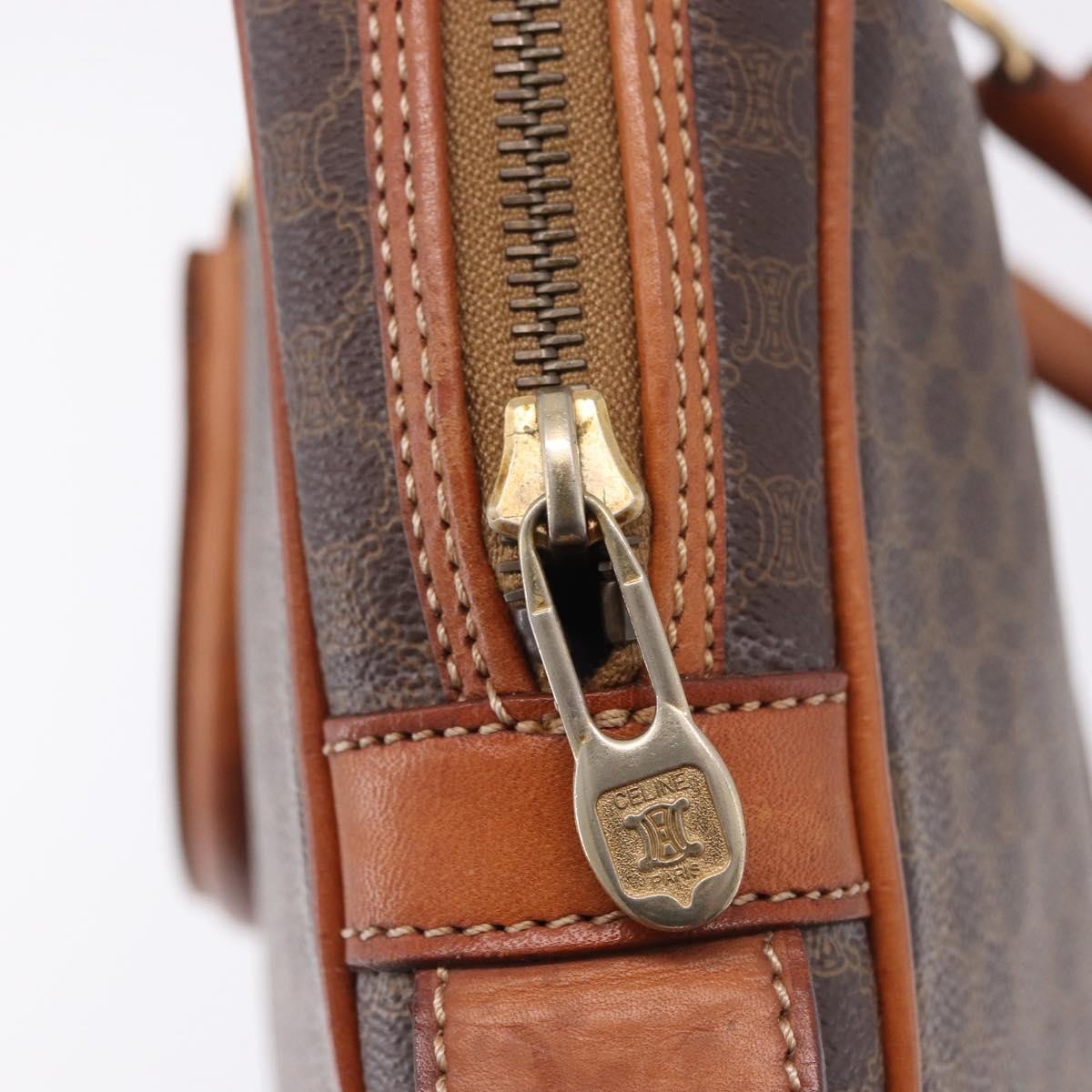Celine Macadam Canvas And Leather Brown Canvas Briefcase Bag (Pre-Owned)