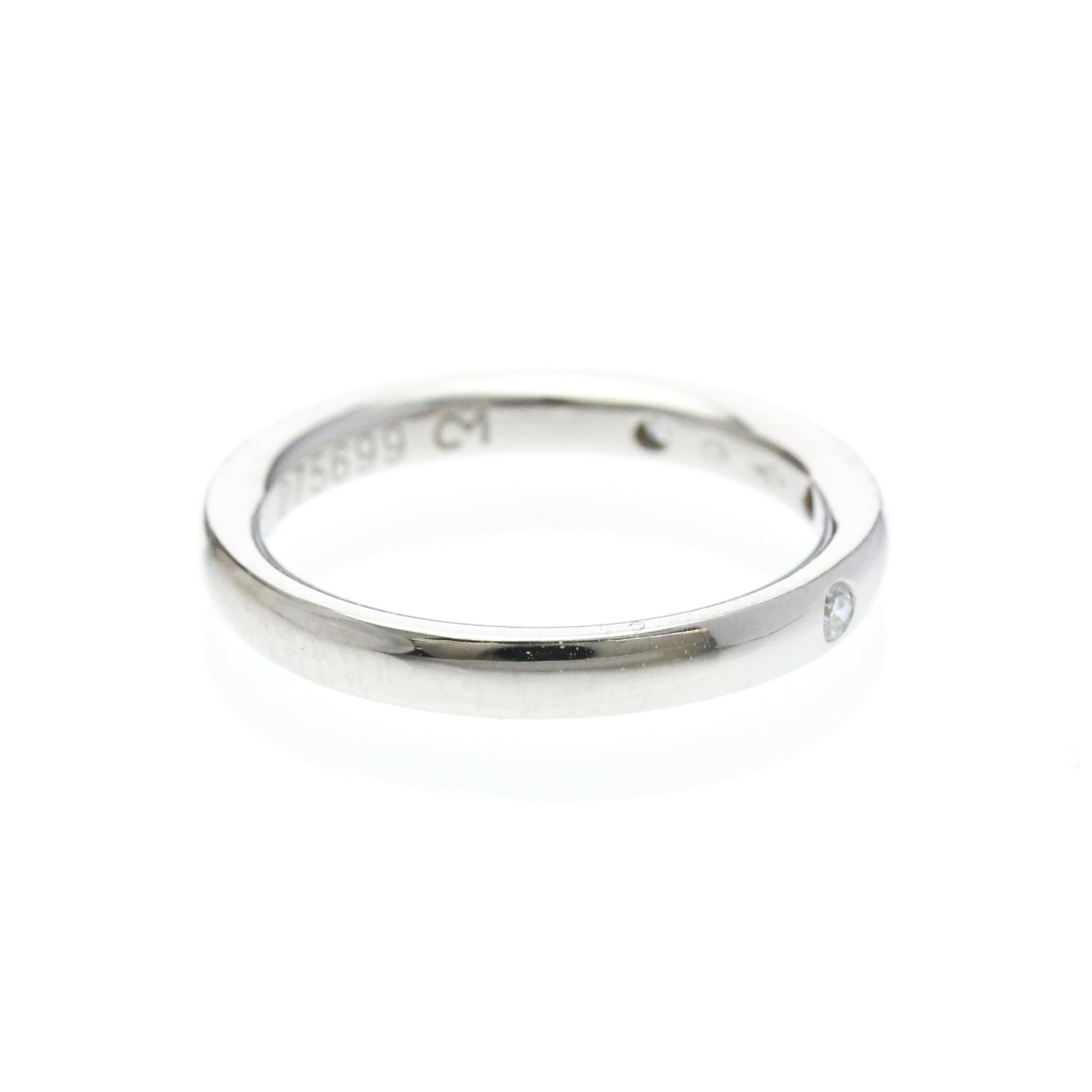 Van Cleef & Arpels Tendrement Wedding Band Platinum Silver Platinum Ring Jewelry (Pre-Owned)